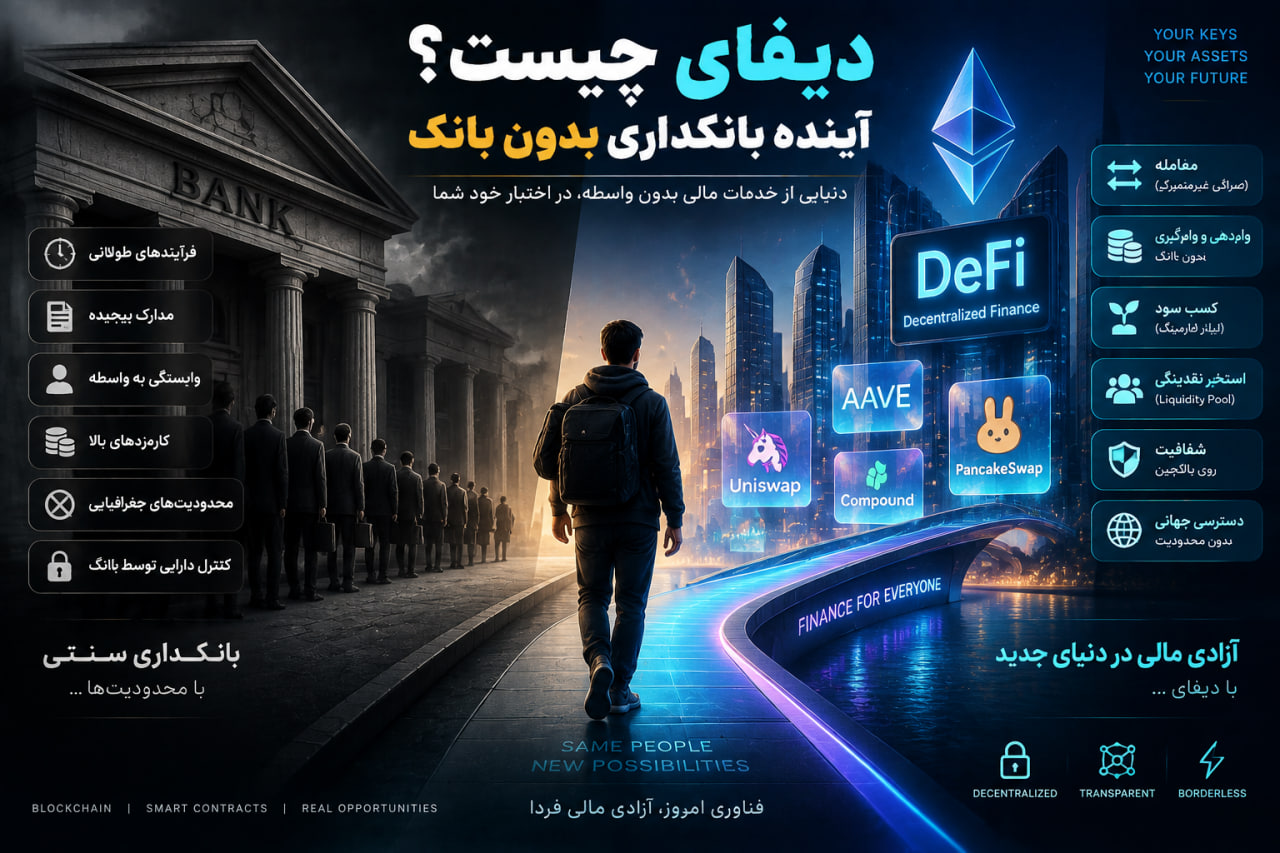 دیفای چیست؟ آینده بانکداری بدون بانک