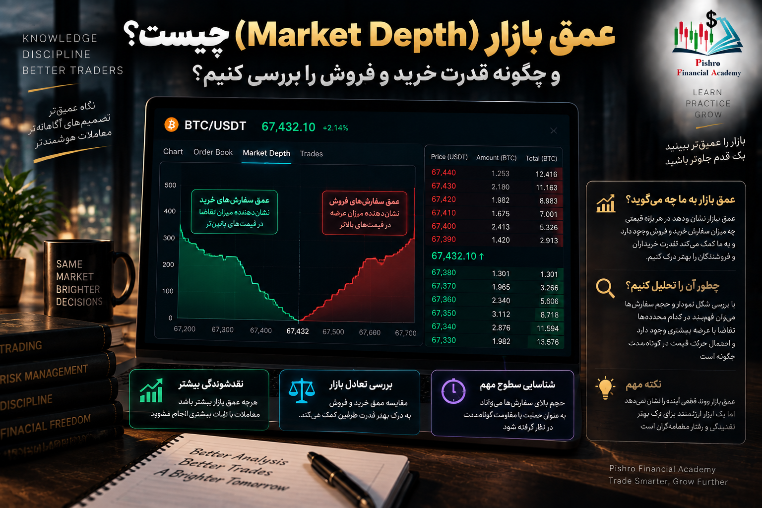 عمق بازار (Market Depth) چیست و چگونه قدرت خرید و فروش را بررسی کنیم؟