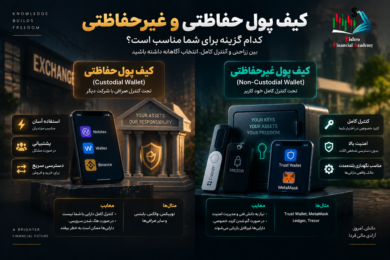 کیف پول حفاظتی و غیرحفاظتی چیست؟